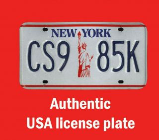 York Real Authentic License Plate Auto Number Car Tag Statue Of Liberty Ny 1