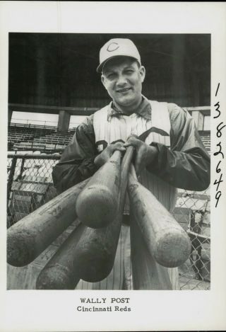 Undated Press Photo Team Issued Image Wally Post Of The Cincinnati Reds