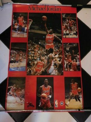 Vintage 1987 Starline Michael Jordan Chicago Bulls Poster