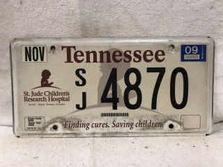 2009 Tennessee License Plate (st.  Jude Hospital)