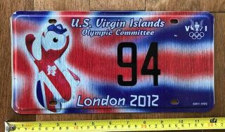 2012 U.  S.  Virgin Islands Olympic Committee License Plate 94