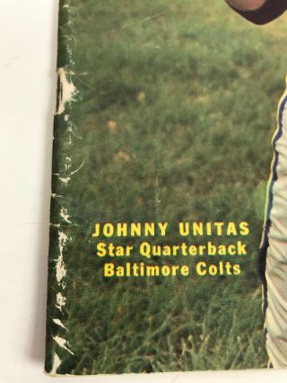 Vintage 1968 High School Football Program Swain vs Cherokee Johnny Unitas RARE 2