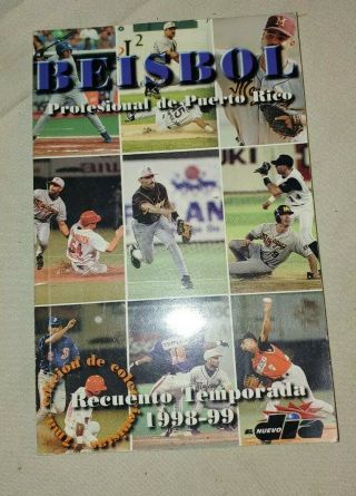 Beisbol Profesional De Puerto Rico.  Recuento Temporada 1998 - 1999.  Edición Colec