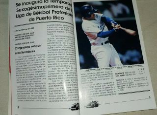 Beisbol Profesional de Puerto Rico.  Recuento Temporada 1998 - 1999.  Edición Colec 2