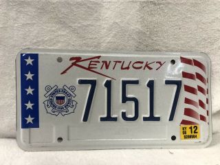 2008 Kentucky Coast Guard Veteran License Plate