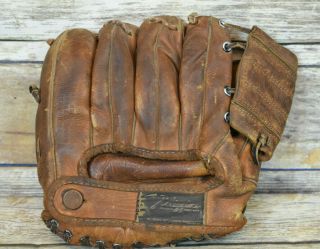Vintage 1940s J C Higgins Bob Feller Right Hand Baseball Glove 1638 2