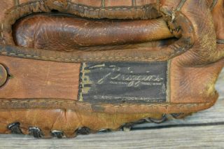 Vintage 1940s J C Higgins Bob Feller Right Hand Baseball Glove 1638 3