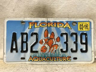 2016 Florida Aquaculture License Plate