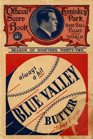 1932 Chicago White Sox Scorecard Vs.  York Yankees.