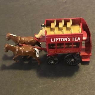 Vintage Lipton Tea Cart & Horse Toy Made In England By Lesney