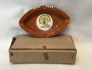 1960/70 Green Bay Packers Ceramic Football Ashtray W/