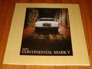 1979 Lincoln Continental Mark V Deluxe Sales Brochure