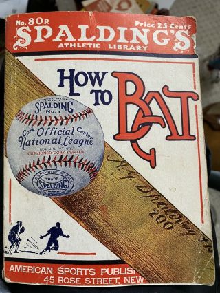 1930 Spalding’s How To Bat - Babe Ruth,  Ty Cobb,  Jimmy Foxx,  Rogers Hornsby,