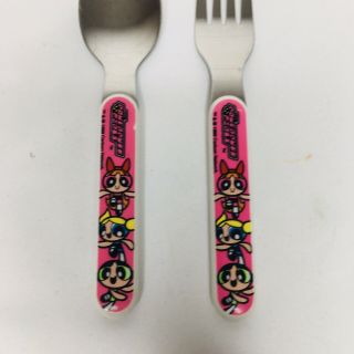 Vintage 1991 Power Puff Girls Toddlers Spoon Fork 2