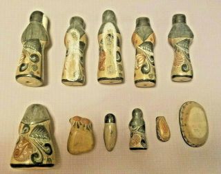 Vintage Mexican Tonala Ceramic Pottery Nativity Folk Art 11 - Piece Set MEX 2