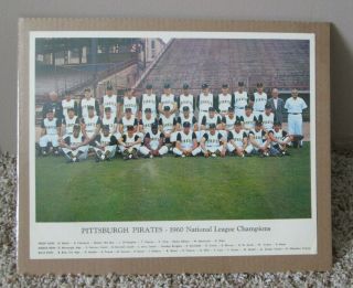 Vintage 1960 Pittsburgh Pirates Color Team Photo National League Champions