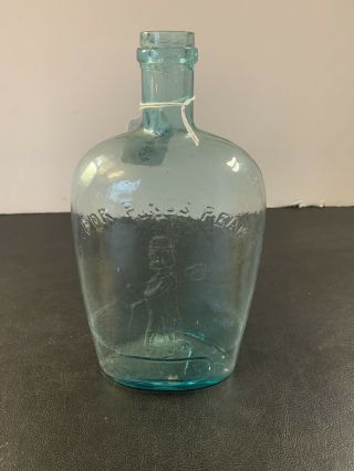Antique Bottle,  Historical Flask,  For Pikes Peak,  Embossed Prospector