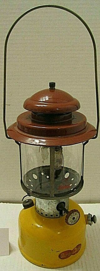 Vintage Dura Camp Japan (coleman) Lantern Yellow/brown Double Mantle Mdl 732 7