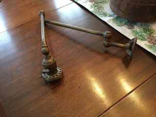 Early Antique Electric Brass Double Swing Arm Wall Light
