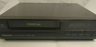 Vintage Panasonic Vhs Video Cassette Recorder / Player Pv - 3720 - B (1987)