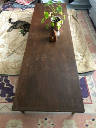 Vintage Low Coffee Table / 202cm×61cm×26cm (high),  Wood
