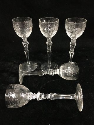 (5) Rock Sharpe ‘countess’ 4.  625 Inch Cordial Wine Glasses