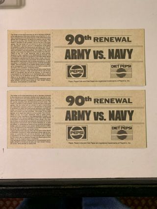 1989 Army Black Knights vs Navy Midshipmen Full Football Ticket VG/EX 2