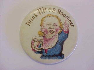 Vintage " Drink Hires Root Beer " Pocket Mirror
