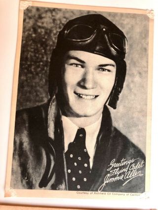 Vintage Jimmie Allen Flying Club Memorabilia Membership Card Monsoon 800 Card 2