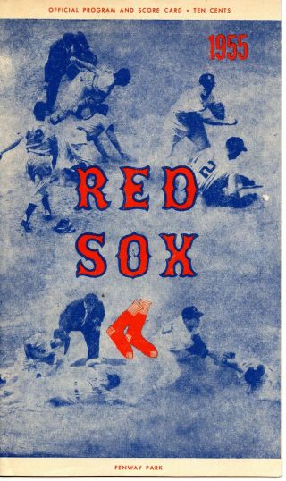 1955,  September 8,  Boston Red Sox Scorecard Vs.  Detroit Tigers Plus Two Tickets
