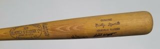 1973 - 75 Mickey Mantle 34 " Autographed By Ken Griffey Vtg Louisville Slugger Bat