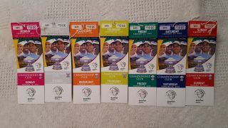 Complete Set Of Accenture Match Play Tickets - 7 Tickets - Tiger Woods 2007