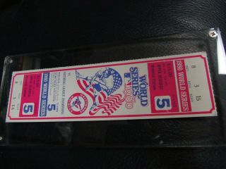 1980 World Series Game 5 Full Ticket