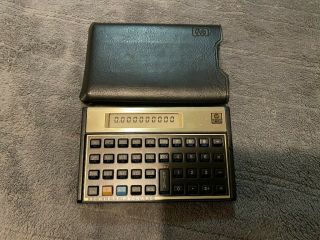 Vintage Hp Hewlett Packard 12c Financial Business Calculator Gold W/ Case