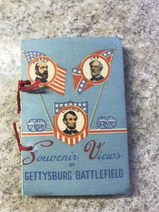Vintage Booklet Souvenir Views Of Gettysburg Battlefield 20 Images