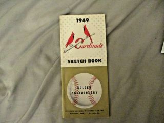 1949 St Louis Cardinals Media Guide Yearbook Stan Musial Baseball Sketch Book Ad