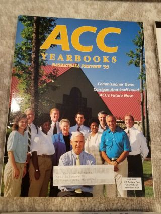 ACC Tournament Programs and ACC Yearbooks 1991,  1992,  1993,  1994,  1995,  1998 2
