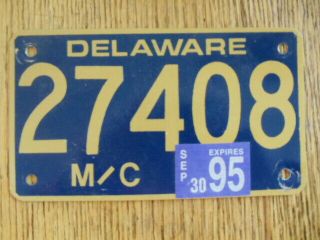 Delaware Motorcycle License Plate