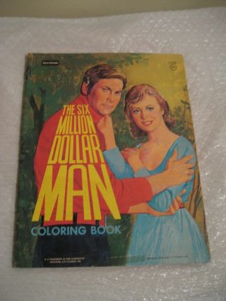 The Six Million Dollar Man Vintage Coloring Book 1972 C1520