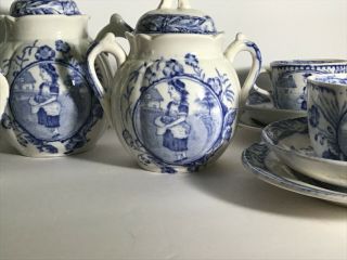 1886 - 1887 Antique Charles Allerton & Sons “May 753” Complete Childs Tea Set 2