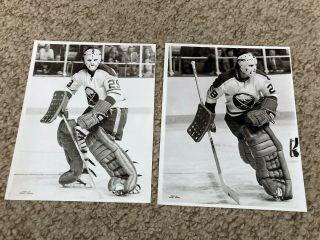 2 - Buffalo Sabres Goalie Gary Bromley 8 X 10 Vintage Mask Photo 