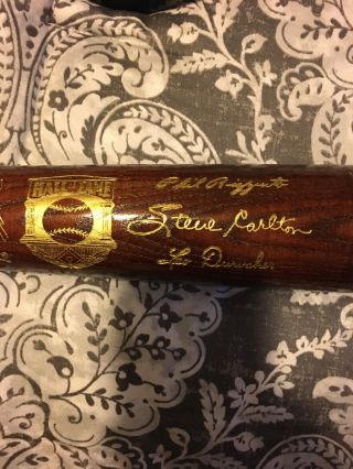 1994 Official Hall Of Fame Induction Bat Durocher Rizzuto Carlton Scarce