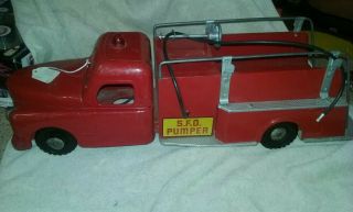 Antique Late 40’s Early 50’s Structo Fire Truck Pumper