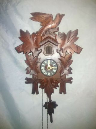 Vintage Antique Black Forest Cuckoo Clock West Germany Hubert Herr