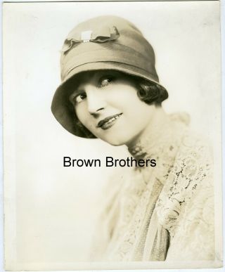 Vintage 1920s Hollywood Actress Dorothy Devore Cloche Hat Dbw Portrait Photo Bb
