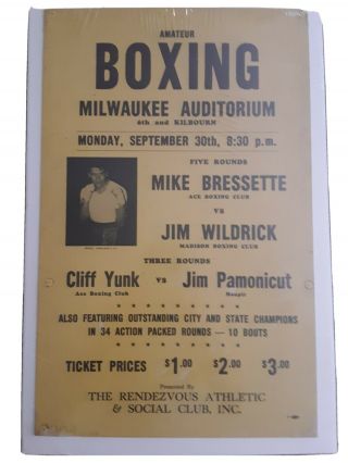 Vintage Golden Gloves Boxing Poster