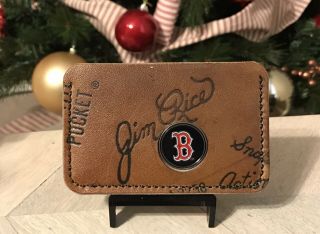 Wilson Jim Rice Leather Baseball Glove Card Holder W/golf Marker