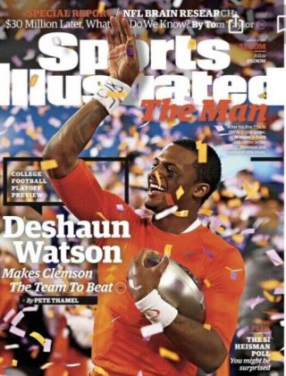 No Label Sports Illustrated Dec 14,  2015 Deshaun Watson Clemson Autographed