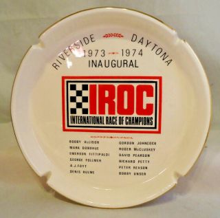 Vintage 1973 - 1974 Iroc International Race Of Champions Inaugural Ashtray