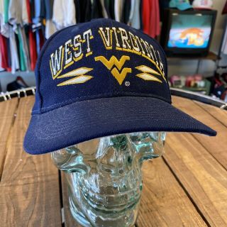 Vintage West Virginia University Mountaineers Snapback Hat Cap Wvu Loco